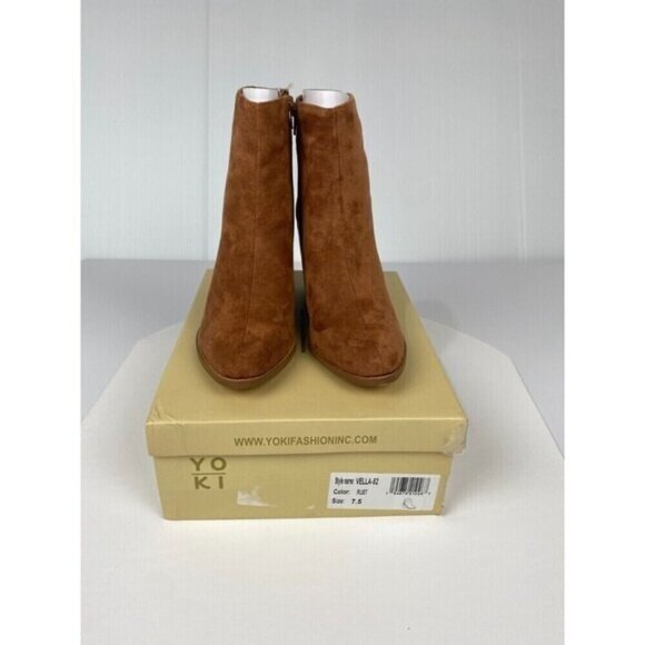 YOKI Women's  Bootie Ankle Boot Goldie Bootie Size 7.5 Muriel Rust Shoes New - Picture 10 of 16